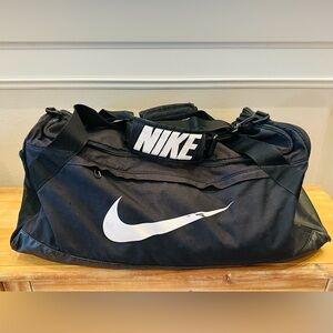 Nike Black and White Duffel Bag